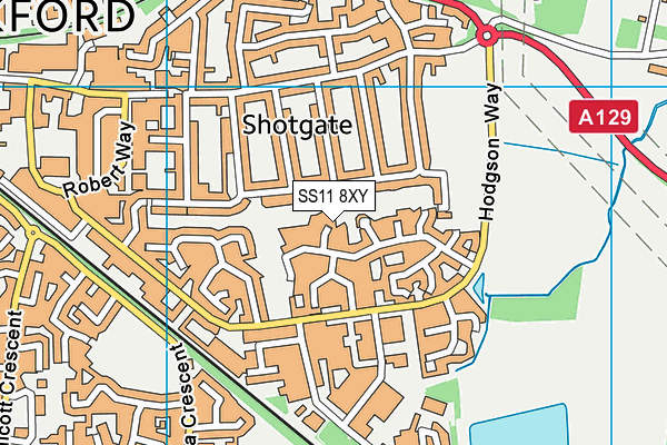SS11 8XY map - OS VectorMap District (Ordnance Survey) SS11 8XY map - OS VectorMap District (Ordnance Survey)