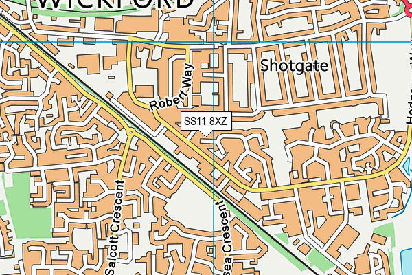 SS11 8XZ map - OS VectorMap District (Ordnance Survey) SS11 8XZ map - OS VectorMap District (Ordnance Survey)