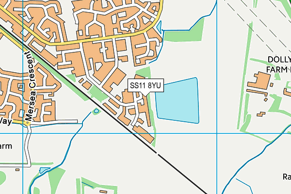 SS11 8YU map - OS VectorMap District (Ordnance Survey)