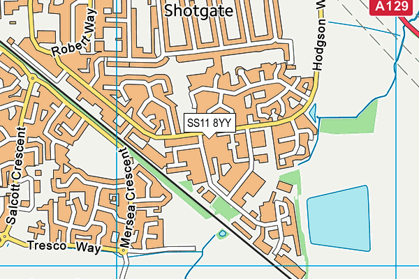 SS11 8YY map - OS VectorMap District (Ordnance Survey) SS11 8YY map - OS VectorMap District (Ordnance Survey)
