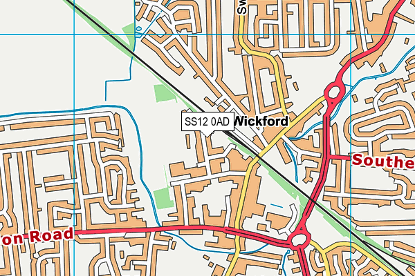 SS12 0AD map - OS VectorMap District (Ordnance Survey) SS12 0AD map - OS VectorMap District (Ordnance Survey)