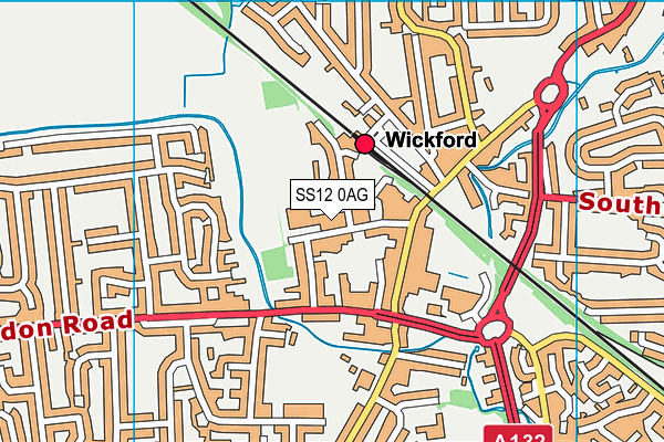 SS12 0AG map - OS VectorMap District (Ordnance Survey) SS12 0AG map - OS VectorMap District (Ordnance Survey)