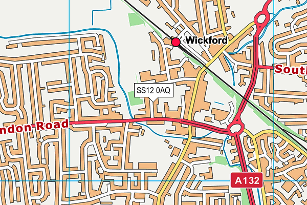 SS12 0AQ map - OS VectorMap District (Ordnance Survey) SS12 0AQ map - OS VectorMap District (Ordnance Survey)
