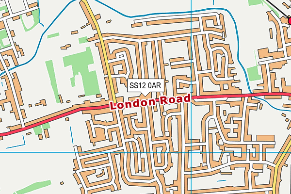 SS12 0AR map - OS VectorMap District (Ordnance Survey) SS12 0AR map - OS VectorMap District (Ordnance Survey)