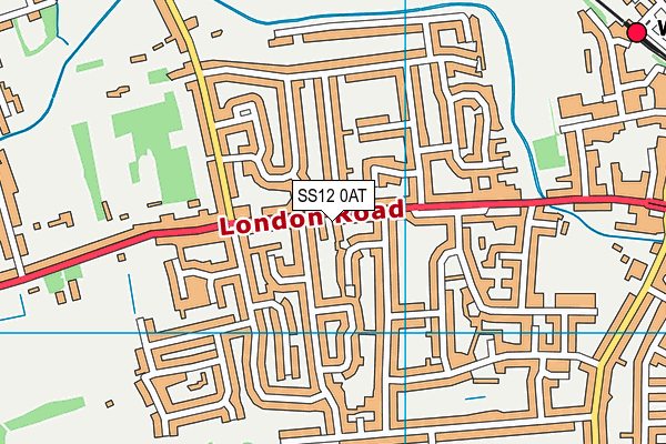 SS12 0AT map - OS VectorMap District (Ordnance Survey) SS12 0AT map - OS VectorMap District (Ordnance Survey)