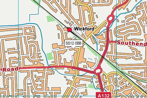SS12 0BB map - OS VectorMap District (Ordnance Survey) SS12 0BB map - OS VectorMap District (Ordnance Survey)