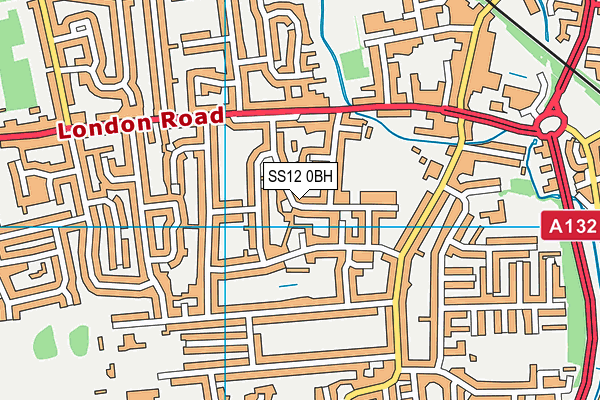 SS12 0BH map - OS VectorMap District (Ordnance Survey) SS12 0BH map - OS VectorMap District (Ordnance Survey)