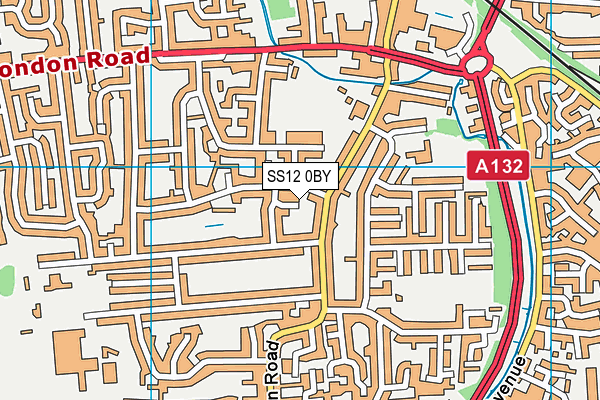 SS12 0BY map - OS VectorMap District (Ordnance Survey) SS12 0BY map - OS VectorMap District (Ordnance Survey)