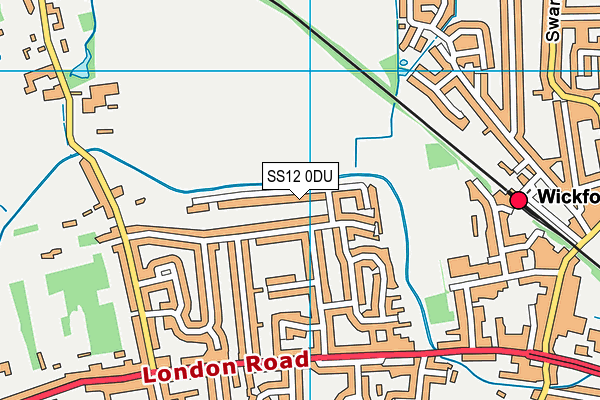 SS12 0DU map - OS VectorMap District (Ordnance Survey) SS12 0DU map - OS VectorMap District (Ordnance Survey)