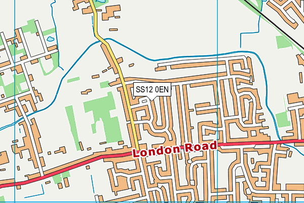 SS12 0EN map - OS VectorMap District (Ordnance Survey) SS12 0EN map - OS VectorMap District (Ordnance Survey)