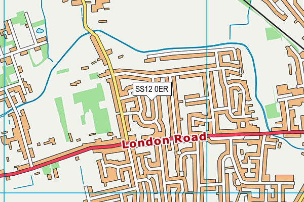 SS12 0ER map - OS VectorMap District (Ordnance Survey) SS12 0ER map - OS VectorMap District (Ordnance Survey)