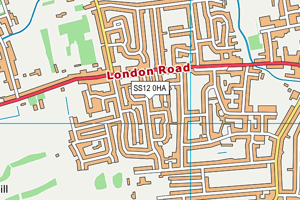 SS12 0HA map - OS VectorMap District (Ordnance Survey) SS12 0HA map - OS VectorMap District (Ordnance Survey)