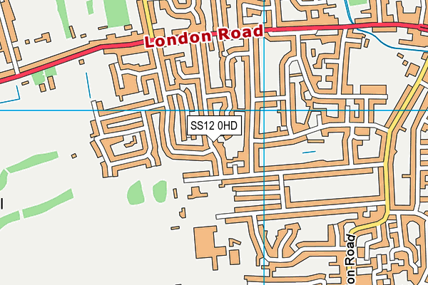 SS12 0HD map - OS VectorMap District (Ordnance Survey) SS12 0HD map - OS VectorMap District (Ordnance Survey)