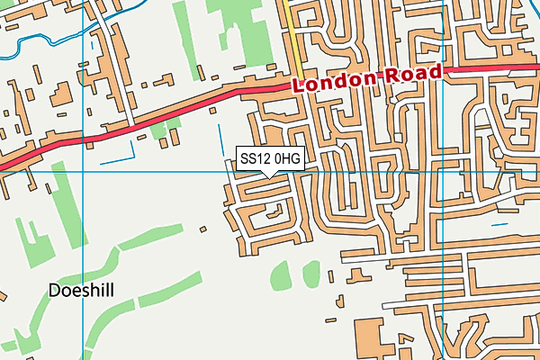 SS12 0HG map - OS VectorMap District (Ordnance Survey) SS12 0HG map - OS VectorMap District (Ordnance Survey)