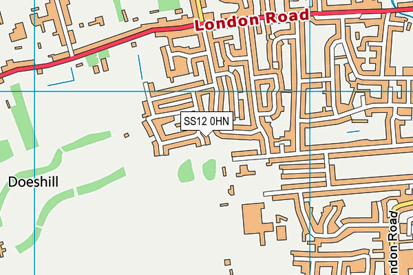SS12 0HN map - OS VectorMap District (Ordnance Survey) SS12 0HN map - OS VectorMap District (Ordnance Survey)