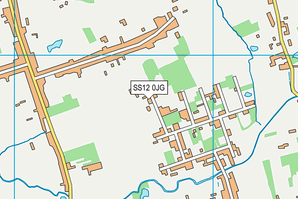 SS12 0JG map - OS VectorMap District (Ordnance Survey)