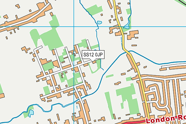 SS12 0JP map - OS VectorMap District (Ordnance Survey) SS12 0JP map - OS VectorMap District (Ordnance Survey)