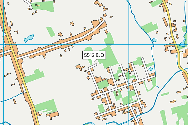 SS12 0JQ map - OS VectorMap District (Ordnance Survey) SS12 0JQ map - OS VectorMap District (Ordnance Survey)
