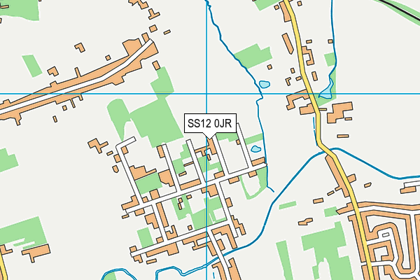 SS12 0JR map - OS VectorMap District (Ordnance Survey) SS12 0JR map - OS VectorMap District (Ordnance Survey)