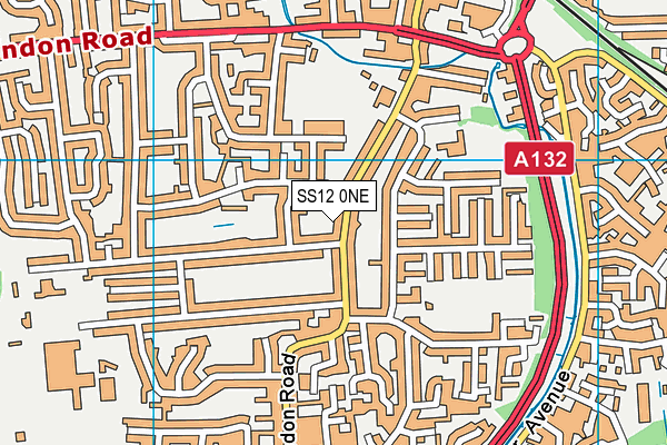 SS12 0NE map - OS VectorMap District (Ordnance Survey) SS12 0NE map - OS VectorMap District (Ordnance Survey)