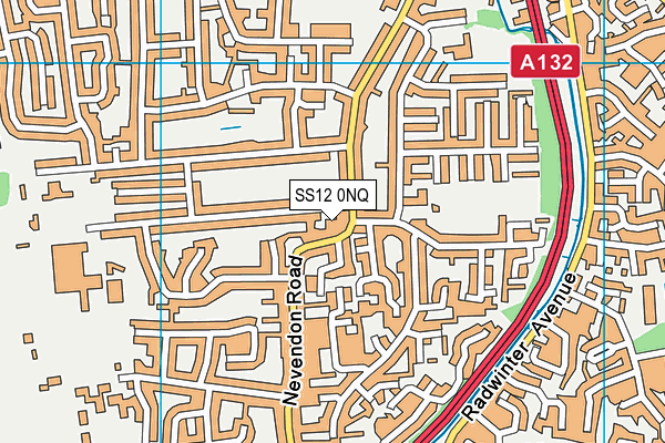 SS12 0NQ map - OS VectorMap District (Ordnance Survey) SS12 0NQ map - OS VectorMap District (Ordnance Survey)