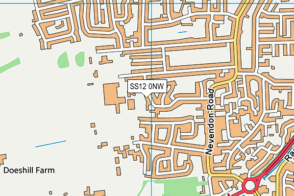 SS12 0NW map - OS VectorMap District (Ordnance Survey) SS12 0NW map - OS VectorMap District (Ordnance Survey)