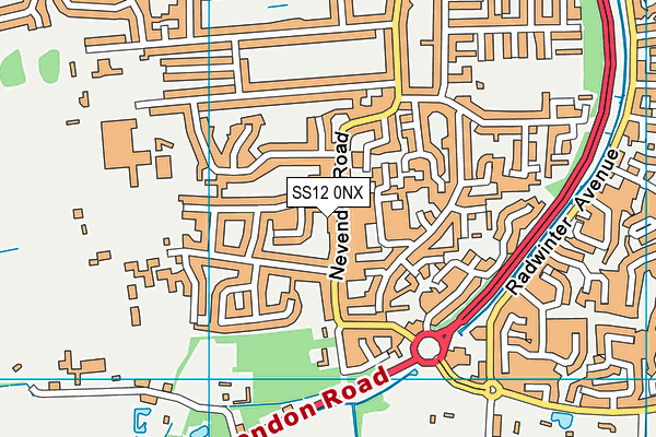 SS12 0NX map - OS VectorMap District (Ordnance Survey) SS12 0NX map - OS VectorMap District (Ordnance Survey)