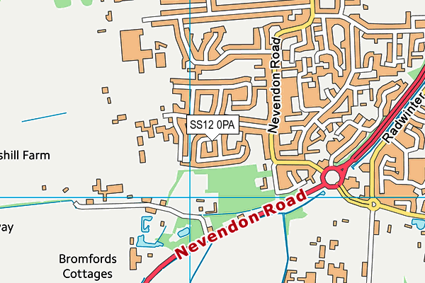 SS12 0PA map - OS VectorMap District (Ordnance Survey) SS12 0PA map - OS VectorMap District (Ordnance Survey)