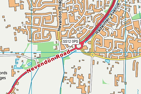 SS12 0PS map - OS VectorMap District (Ordnance Survey) SS12 0PS map - OS VectorMap District (Ordnance Survey)