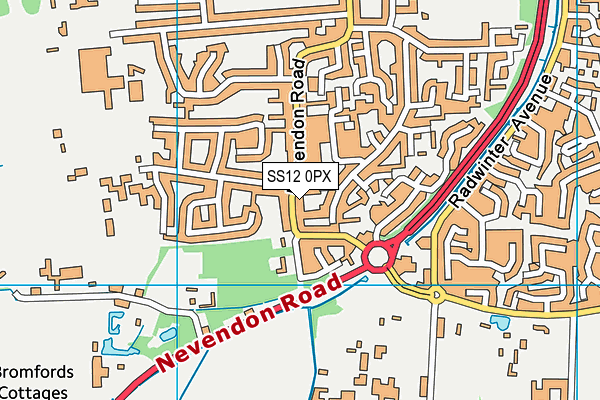 SS12 0PX map - OS VectorMap District (Ordnance Survey) SS12 0PX map - OS VectorMap District (Ordnance Survey)