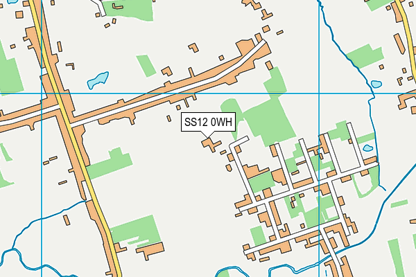 SS12 0WH map - OS VectorMap District (Ordnance Survey) SS12 0WH map - OS VectorMap District (Ordnance Survey)