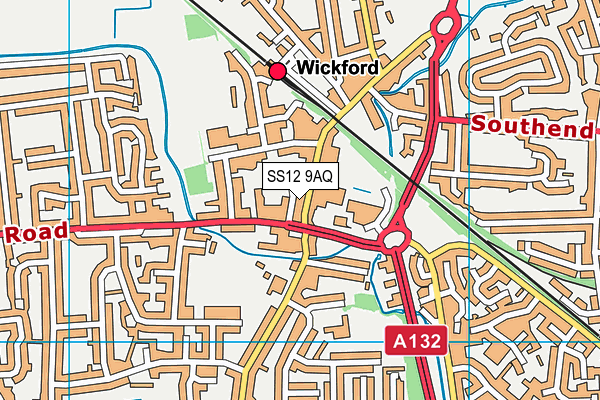 SS12 9AQ map - OS VectorMap District (Ordnance Survey) SS12 9AQ map - OS VectorMap District (Ordnance Survey)