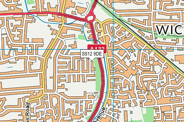 SS12 9DE map - OS VectorMap District (Ordnance Survey) SS12 9DE map - OS VectorMap District (Ordnance Survey)