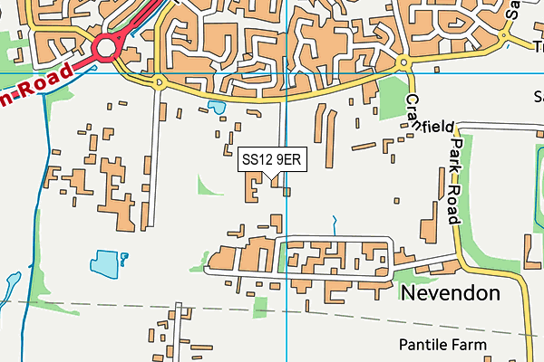 SS12 9ER map - OS VectorMap District (Ordnance Survey) SS12 9ER map - OS VectorMap District (Ordnance Survey)
