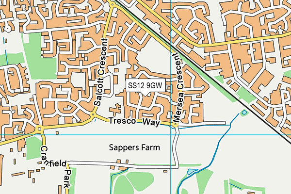 SS12 9GW map - OS VectorMap District (Ordnance Survey) SS12 9GW map - OS VectorMap District (Ordnance Survey)