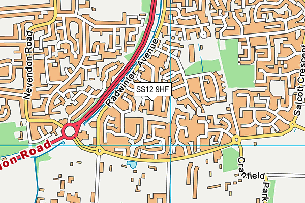SS12 9HF map - OS VectorMap District (Ordnance Survey) SS12 9HF map - OS VectorMap District (Ordnance Survey)