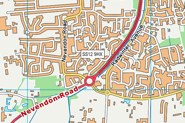 SS12 9HX map - OS VectorMap District (Ordnance Survey) SS12 9HX map - OS VectorMap District (Ordnance Survey)