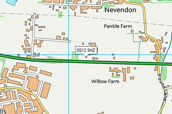 SS12 9HZ map - OS VectorMap District (Ordnance Survey) SS12 9HZ map - OS VectorMap District (Ordnance Survey)