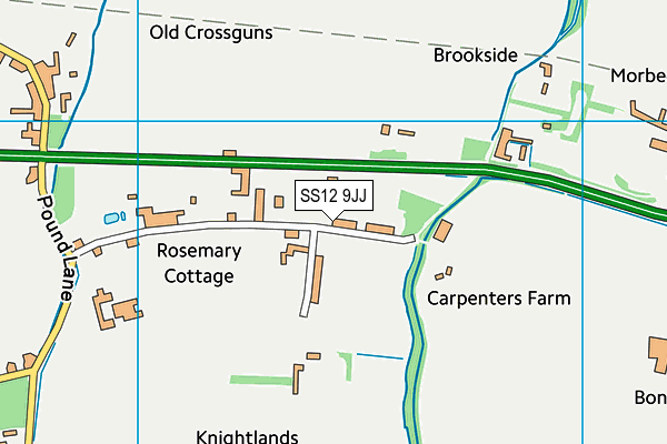 SS12 9JJ map - OS VectorMap District (Ordnance Survey) SS12 9JJ map - OS VectorMap District (Ordnance Survey)
