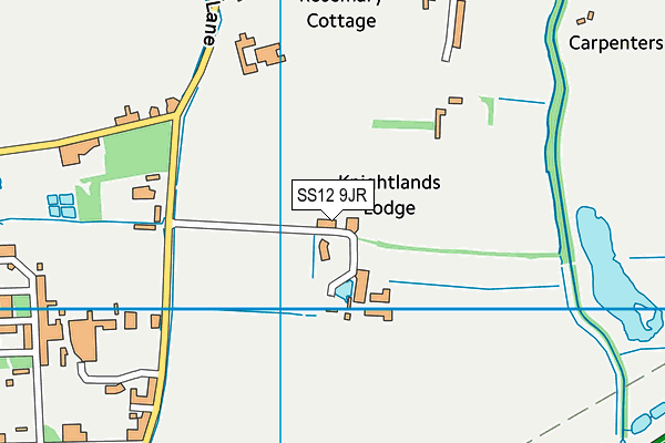 SS12 9JR map - OS VectorMap District (Ordnance Survey) SS12 9JR map - OS VectorMap District (Ordnance Survey)