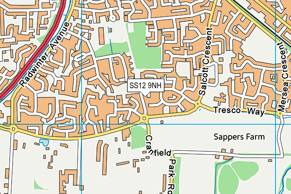 SS12 9NH map - OS VectorMap District (Ordnance Survey) SS12 9NH map - OS VectorMap District (Ordnance Survey)