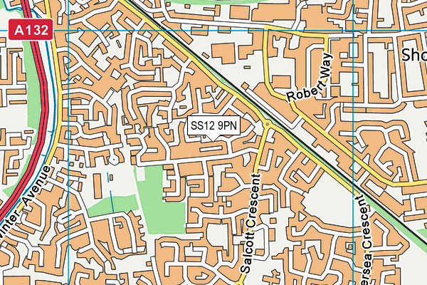 SS12 9PN map - OS VectorMap District (Ordnance Survey) SS12 9PN map - OS VectorMap District (Ordnance Survey)
