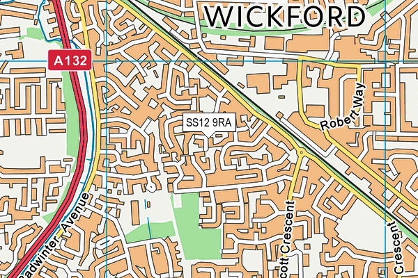 SS12 9RA map - OS VectorMap District (Ordnance Survey) SS12 9RA map - OS VectorMap District (Ordnance Survey)