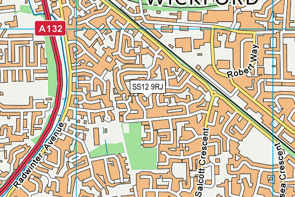 SS12 9RJ map - OS VectorMap District (Ordnance Survey)