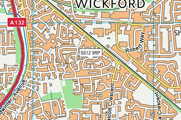 SS12 9RP map - OS VectorMap District (Ordnance Survey) SS12 9RP map - OS VectorMap District (Ordnance Survey)