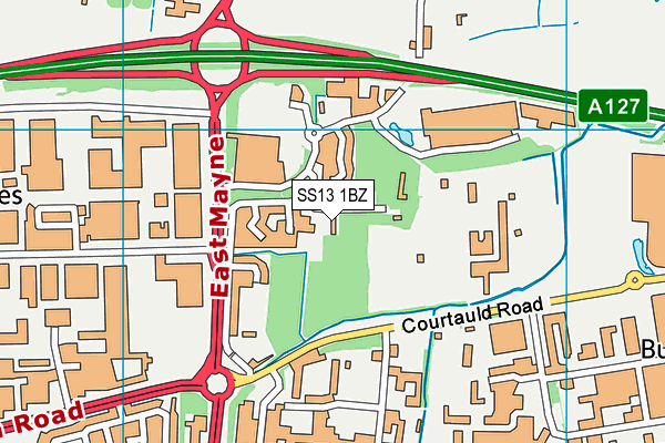 SS13 1BZ map - OS VectorMap District (Ordnance Survey) SS13 1BZ map - OS VectorMap District (Ordnance Survey)