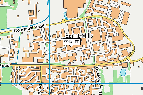 SS13 1EP map - OS VectorMap District (Ordnance Survey) SS13 1EP map - OS VectorMap District (Ordnance Survey)