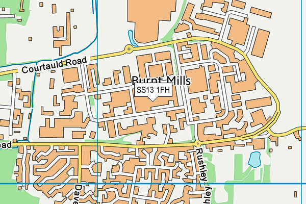 SS13 1FH map - OS VectorMap District (Ordnance Survey) SS13 1FH map - OS VectorMap District (Ordnance Survey)