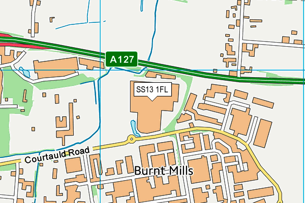 SS13 1FL map - OS VectorMap District (Ordnance Survey) SS13 1FL map - OS VectorMap District (Ordnance Survey)