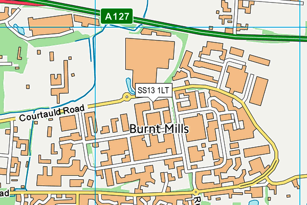 SS13 1LT map - OS VectorMap District (Ordnance Survey) SS13 1LT map - OS VectorMap District (Ordnance Survey)